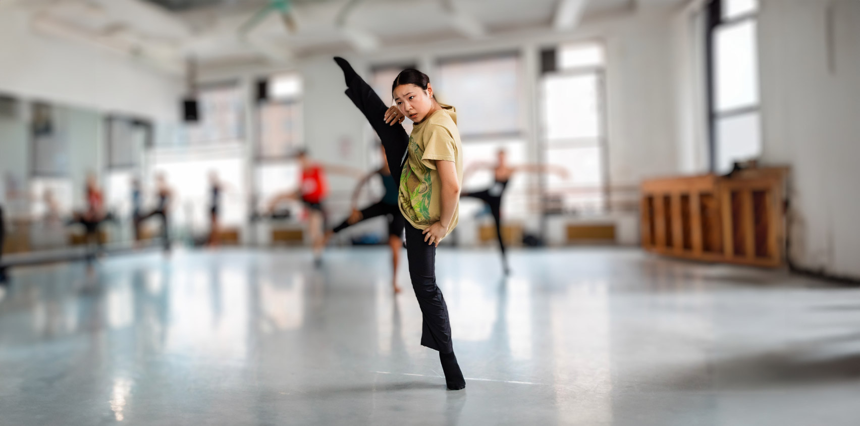 Steps Academy Elite Dance Intensive dancer  working hard in the studio