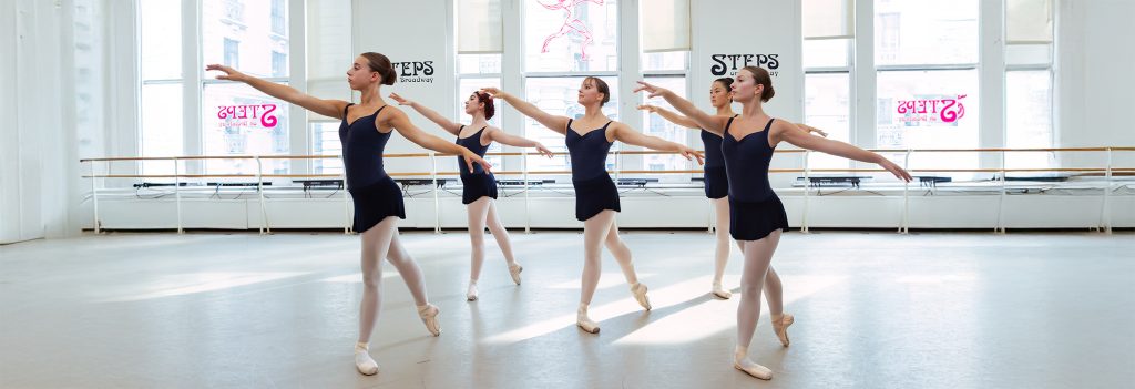 Five Steps Academy Students in ballet class in the studio