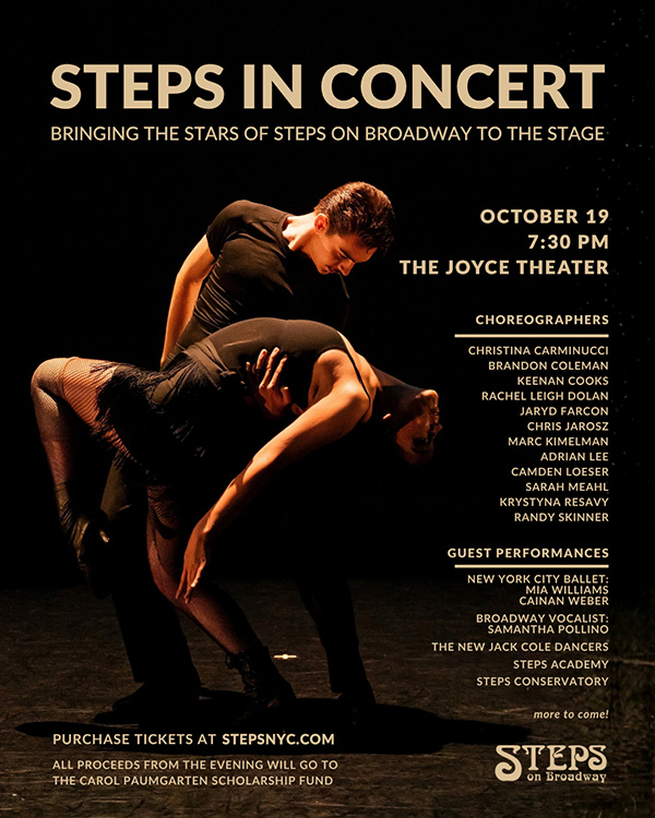poster for steps in concert October 19th, click for full text