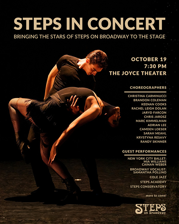 poster for steps in concert October 19th, click for full text