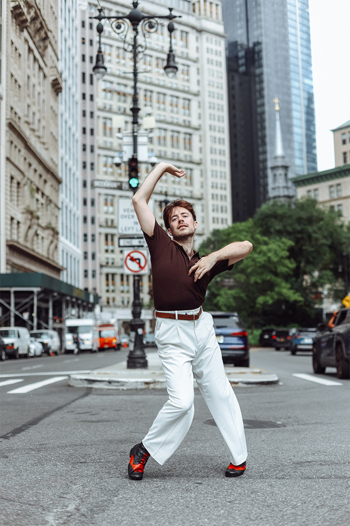 Cam Loeser dancing in NYC streets