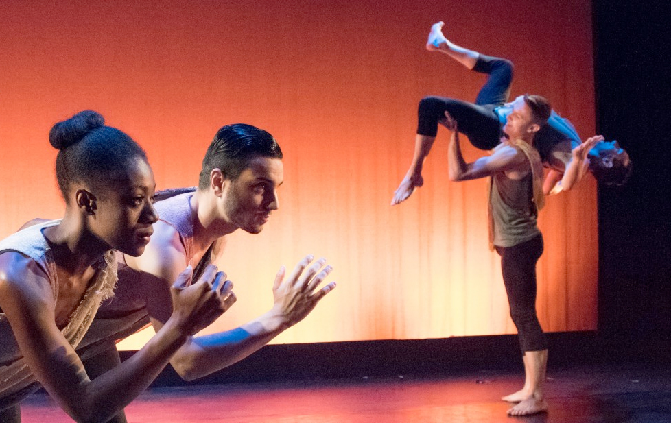 Dean College dance students performing on stage
