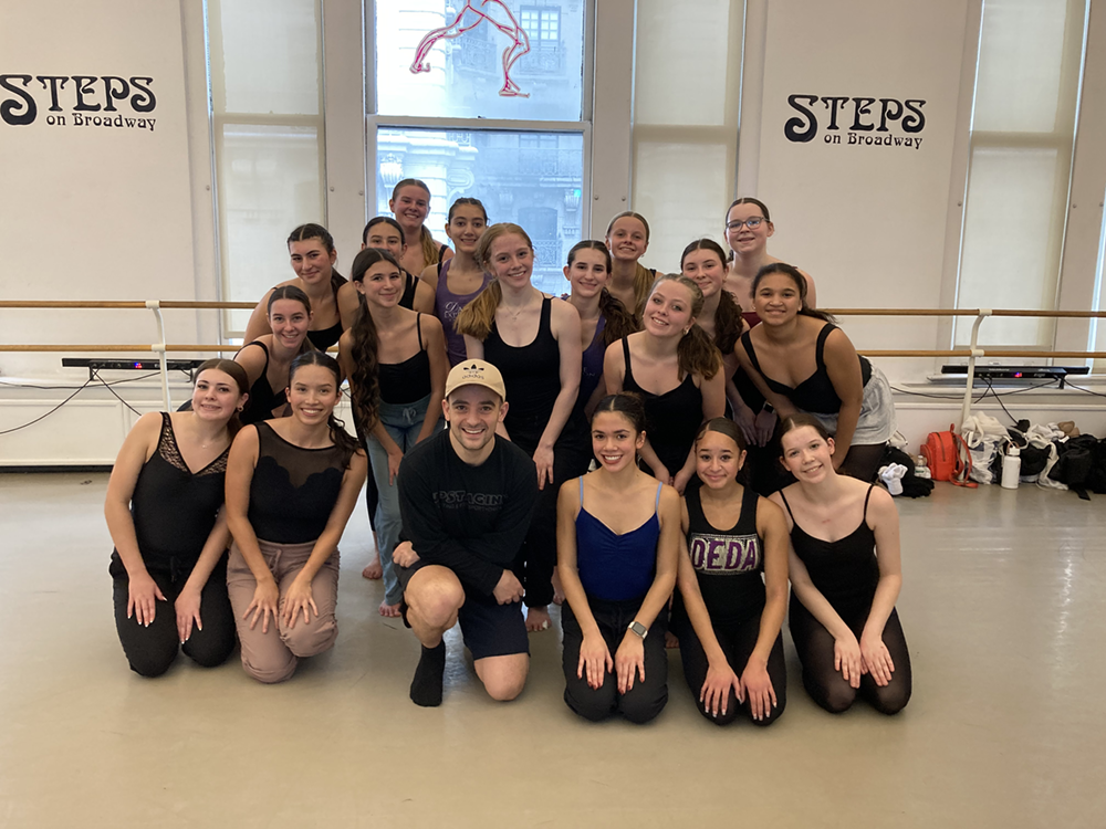Group dance class visit from Dance Expressions Dance Arts withe Stephen Blandino 12/14/25