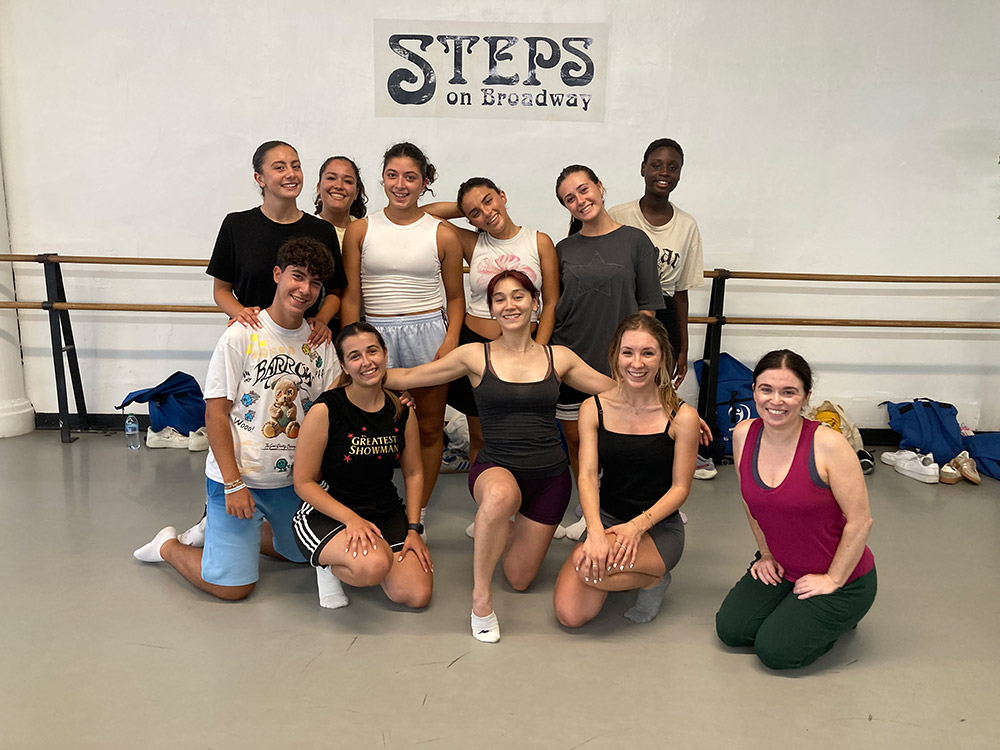 Group dance class visit from Fly Communications with Rebecca Frazier 7/28/26