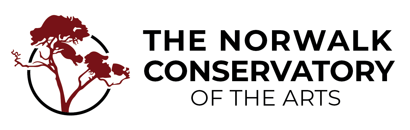 The Norwalk Conservatory of the Arts logo, text and a tree