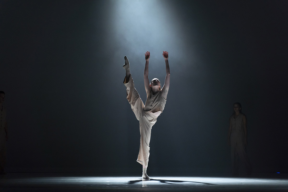 East Carolina University dance student performing a modern dance