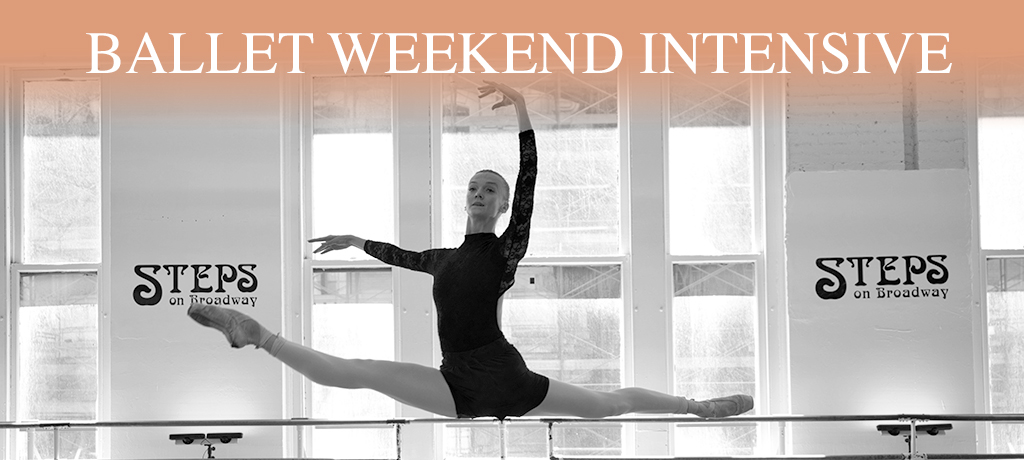 Ballet dancer leaping in studio - image for ballet intensive workshop