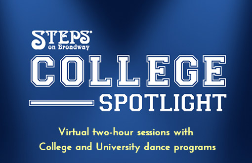 College Dance program infomarion sessions with dance classes - poster